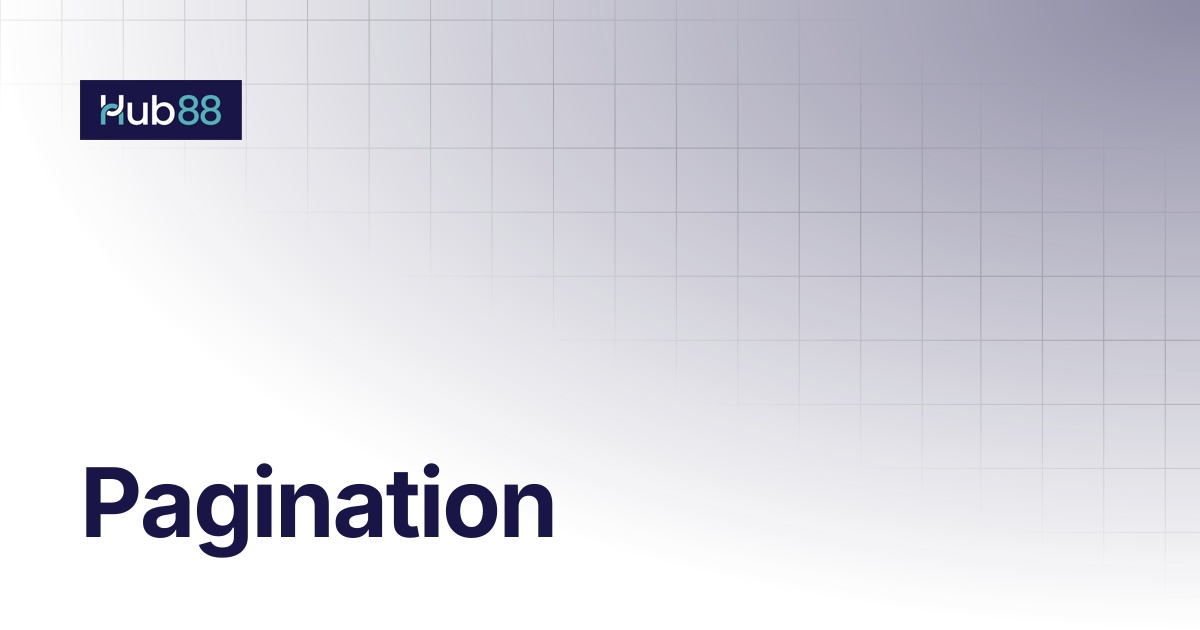 Pagination | Developers Docs | Hub88